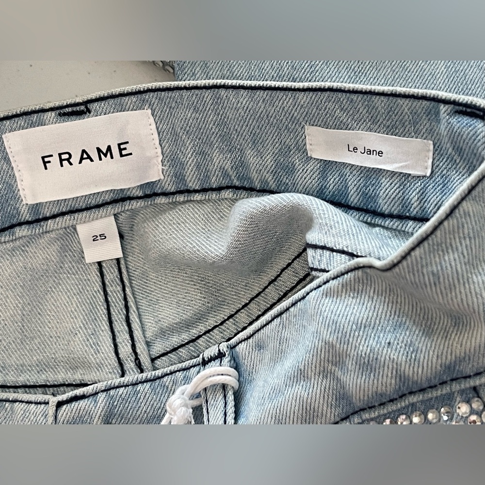 FRAME Le Jane Crystal Embellished Jeans | Size 25 | NWT l Poshmark - Picture 11 of 14